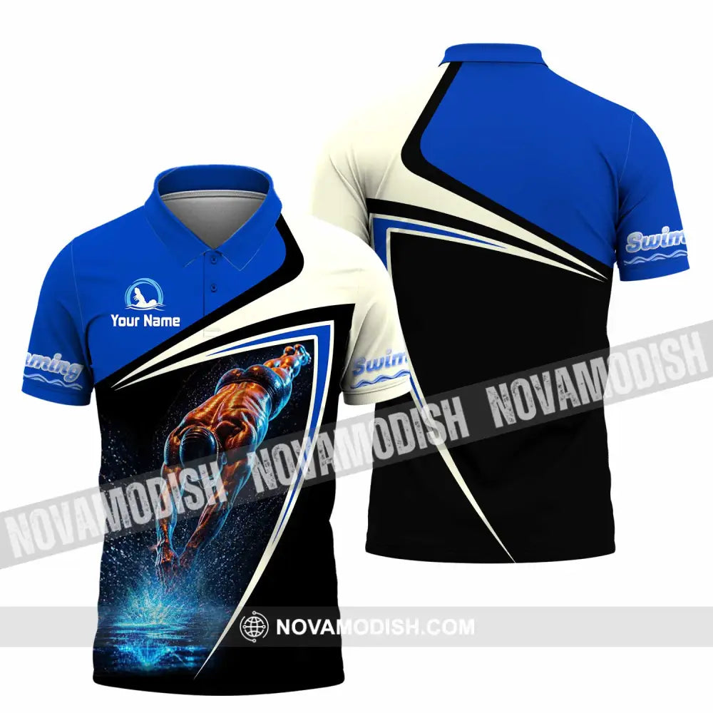 Men Shirt - Custom Swimming Shirt - Polo Shirt / S - T-shirt