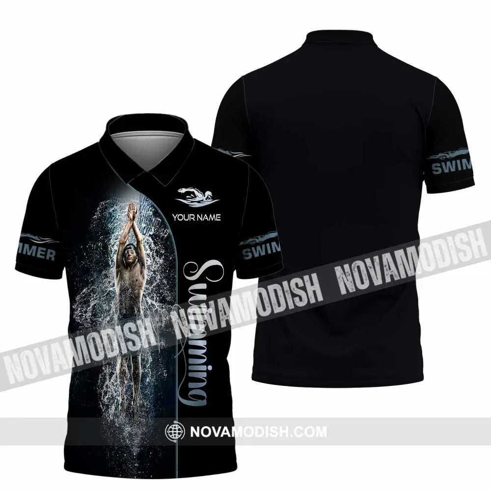 Men Shirt - Custom Swimming Swim Lover Shirt Polo Shirt / S T-shirt