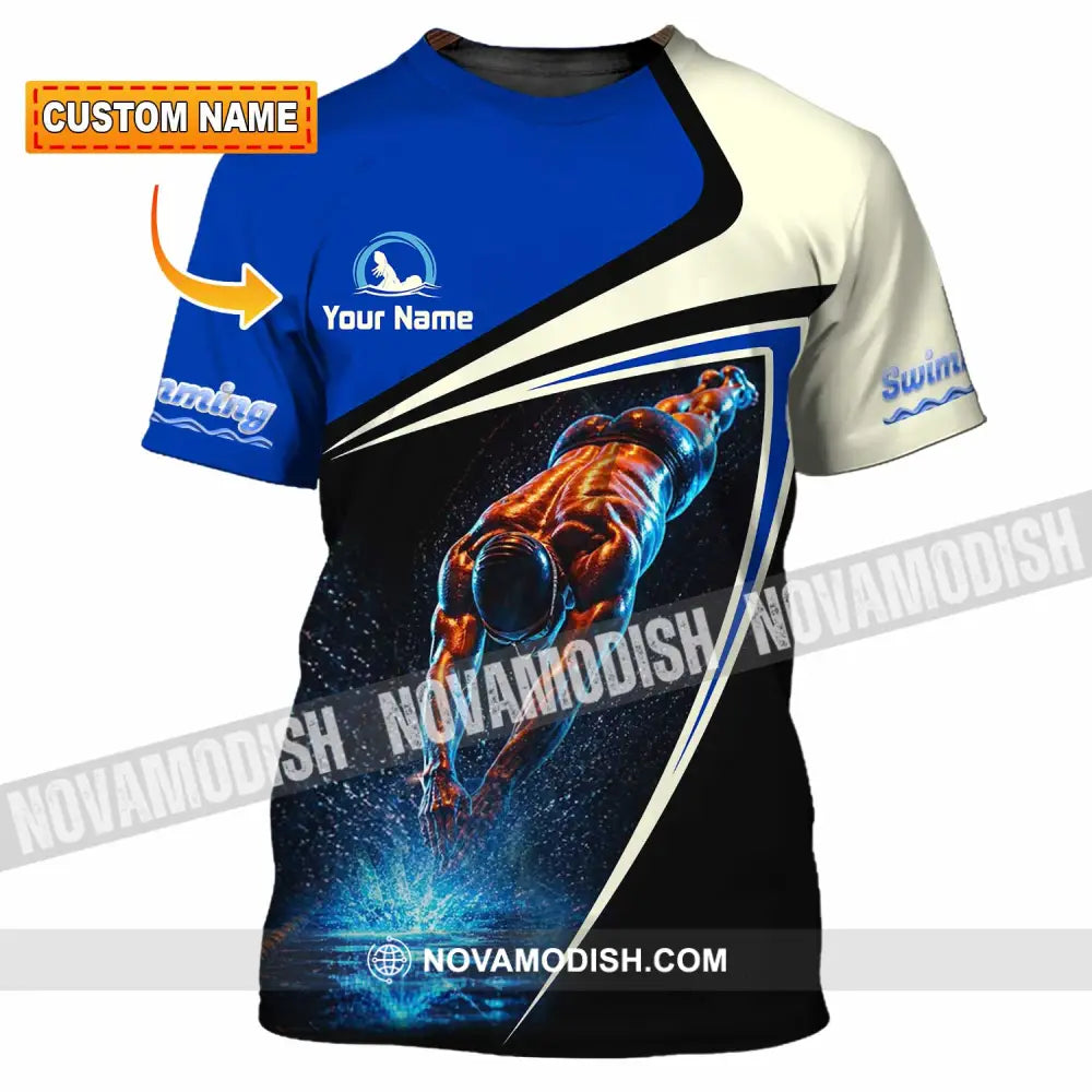 Men Shirt - Custom Swimming Shirt - T-shirt