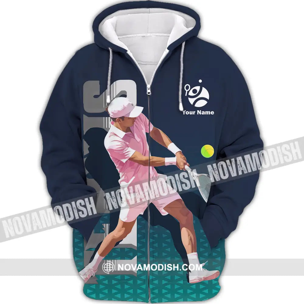 Men Shirt - Custom Tennis 3D Shirt Zipper Hoodie / S T-shirt