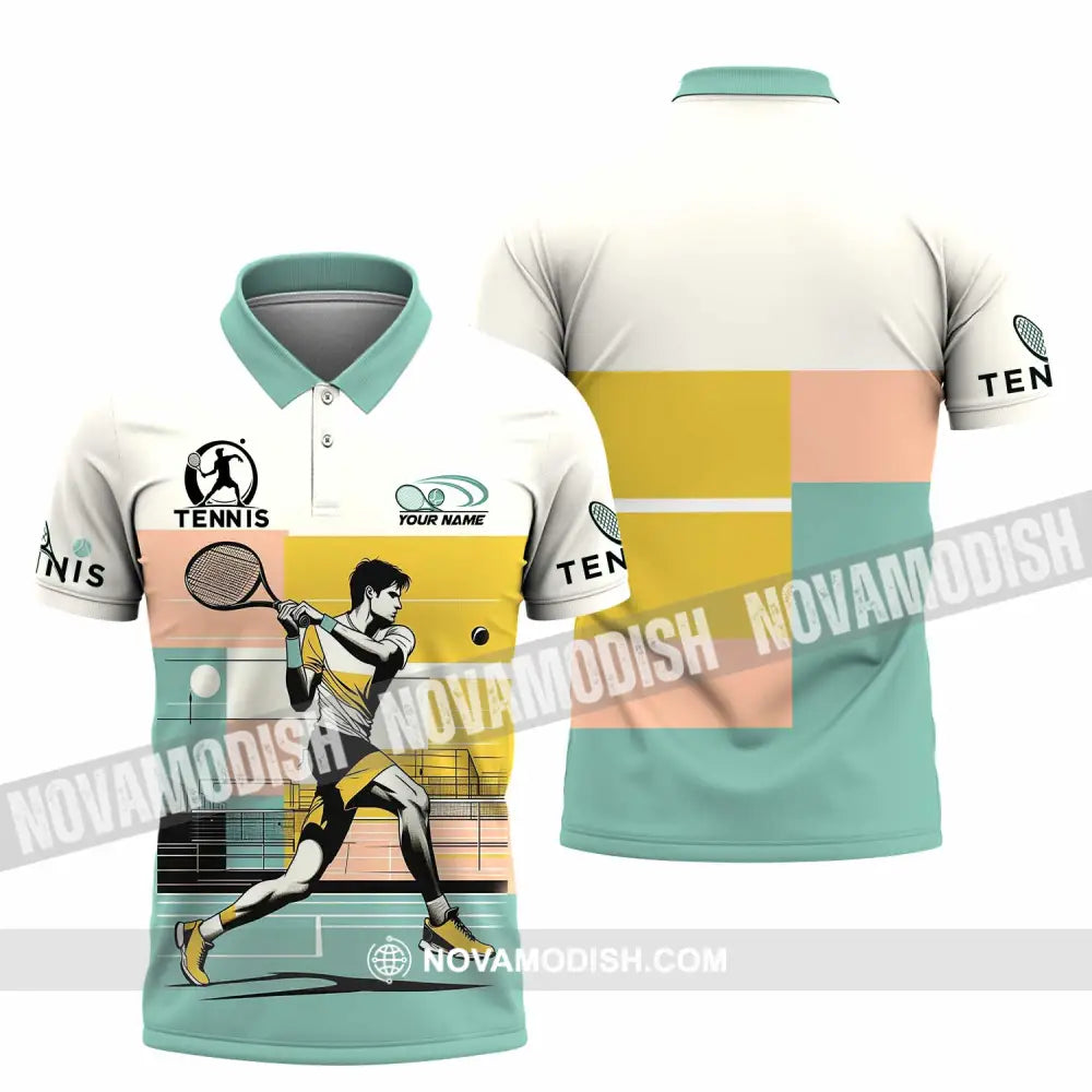 Men Shirt - Custom Tennis Sport Shirt Polo Shirt / S T-shirt