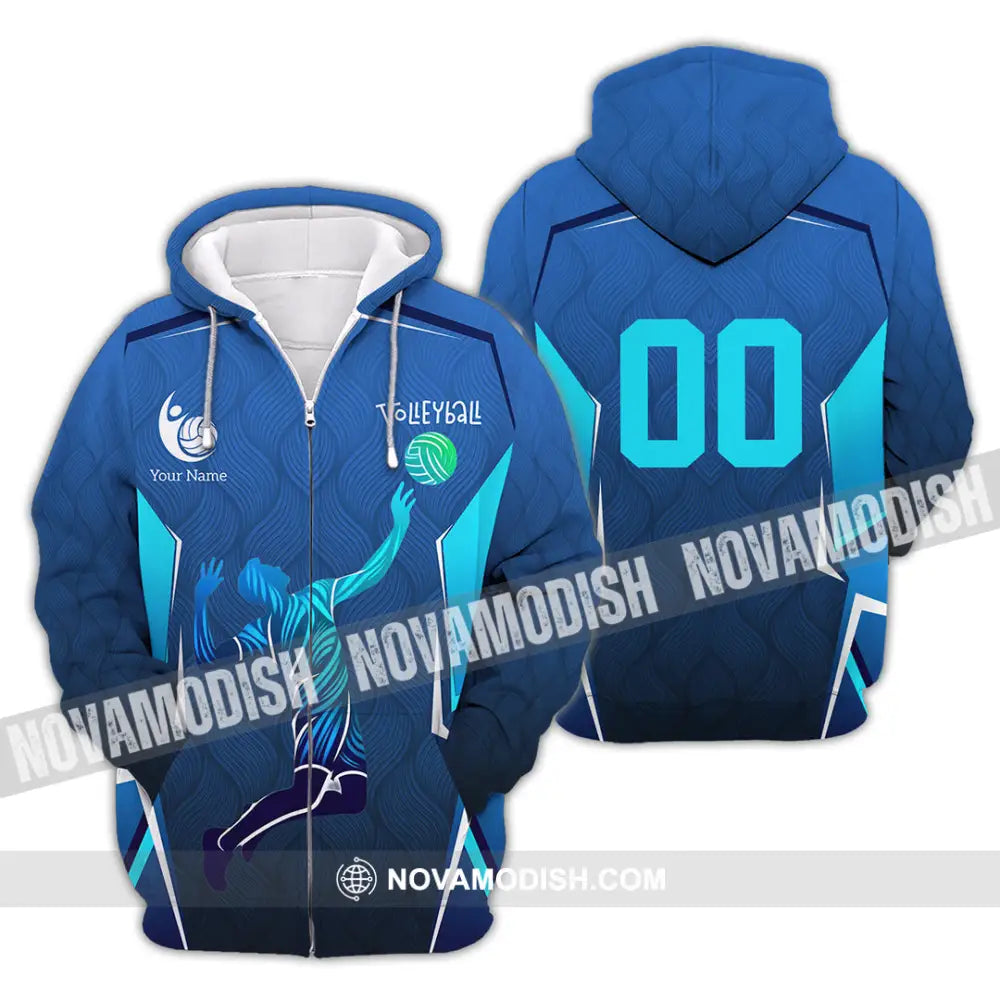 Men Shirt - Custom Volleyball 3D Shirt - Zipper Hoodie / S - T-shirt
