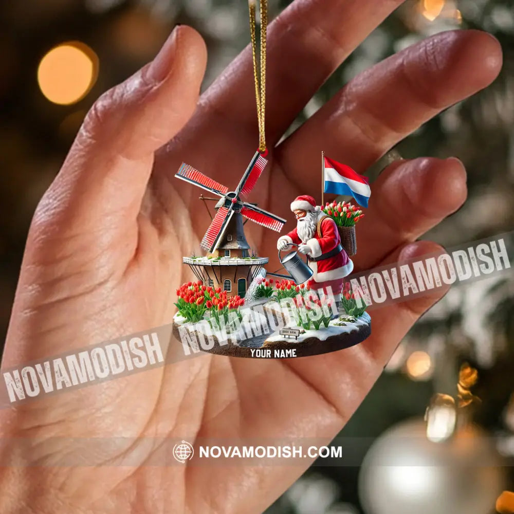Merry Christmas Netherlands Home Decor Ornament Personalized