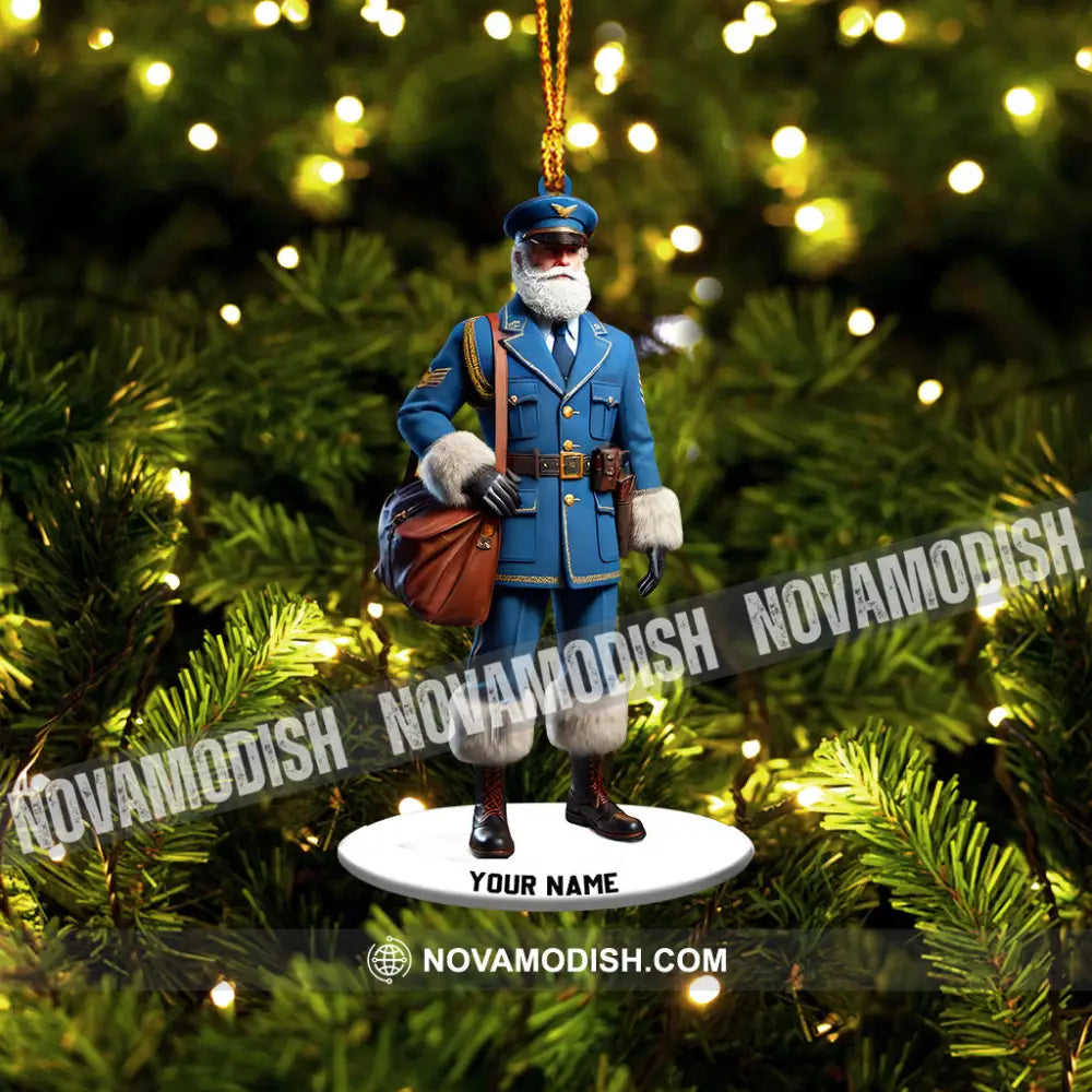 Merry Christmas Santa Captain Home Decor Ornament Personalized