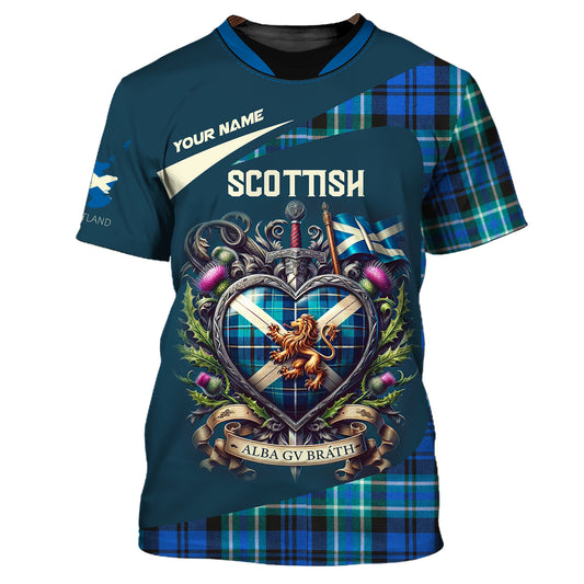 Unisex Shirt, Custom Name Shirt for Scottish, Scotland Shirt, Scottish Hoodie Shirt Polo Long Sleeve