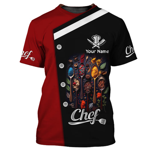 Unisex Shirt, Custom Name Chef Shirt, Chef Apparel, Chef Polo Long Sleeve, Cooking Love T-Shirt