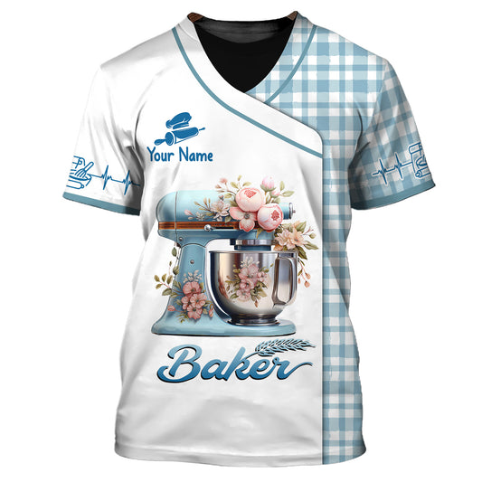 Unisex Shirt, Custom Name Bakery Shirt, Bakery Love Apparel, Bakery Chef Polo Long Sleeve, Bakery Shop T-Shirt