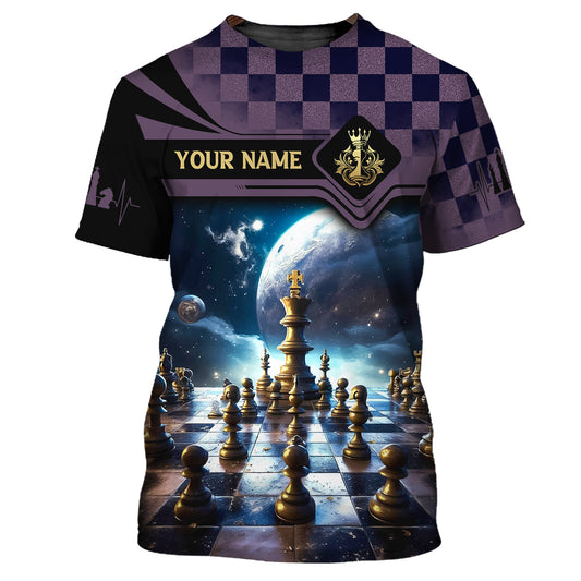 Unisex Shirt, Custom Name Chess Shirt, Chess Lover Hoodie Long Sleeve Shirt