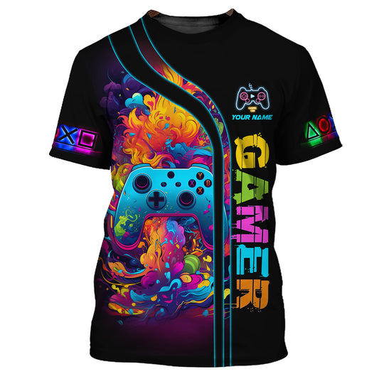 Unisex-Shirt, individuelles Namensshirt für Spieleliebhaber, Gamer-T-Shirt, Geschenk für Gamer