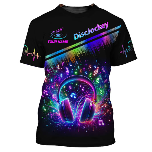 Unisex-Shirt, individuelles Namens-Discjockey-T-Shirt, Musikliebhaber-Shirt, DJ-Shirt