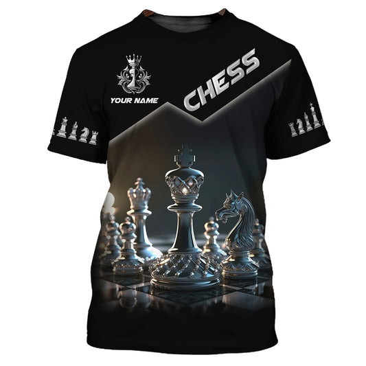 Unisex Shirt, Custom Name Chess T-Shirt, Shirt for Chess Club, Chess Lover Clothing