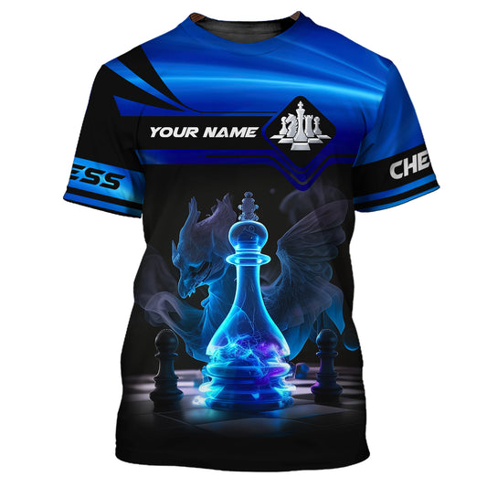 Unisex Shirt, Custom Name Chess T-Shirt, Shirt for Chess Club, Chess Lover Clothing