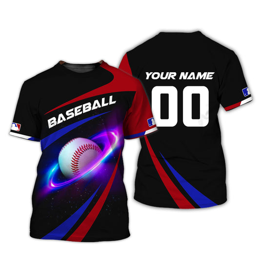 Man Shirt, Custom Name and Number Baseball T-Shirt, Gift for Baseball Player