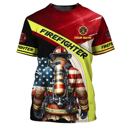 Man Shirt, Custom Name Shirt for Firefighter, Firefighter T-shirt, Firefighter Polo Shirt