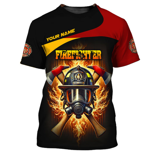 Unisex Shirt, Custom Name Firefighter Shirt, Firefighter Hoodie Long Sleeve Shirt