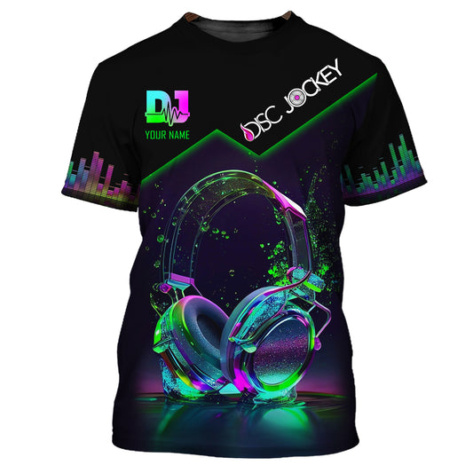 Unisex-Shirt, individuelles Namens-Discjockey-T-Shirt, Musikliebhaber, Geschenk für DJ