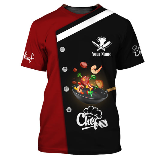 Unisex-Shirt, individuelles Namensshirt für Koch, Koch-T-Shirt, Kochbekleidung