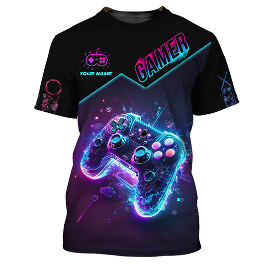 Unisex-Shirt, individuelles Namensshirt für Gamer, Gamer-T-Shirt, Geschenk für Spieleliebhaber