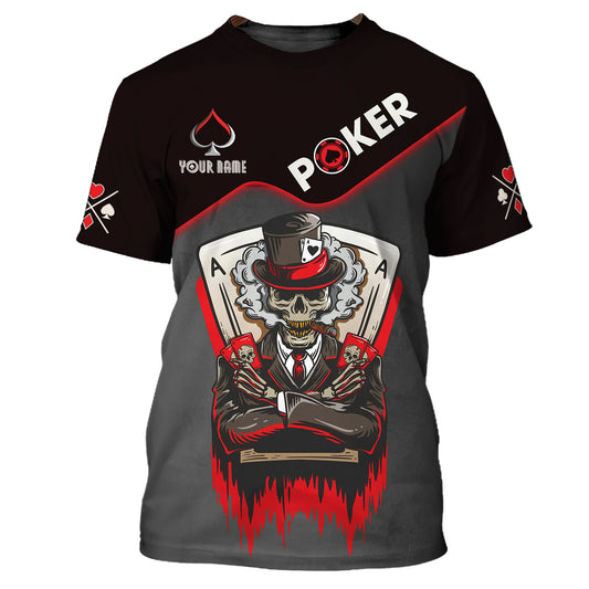 Unisex Shirt, Custom Name Poker T-Shirt, Poker Hoodie, Casino Shirt, Poker Gift