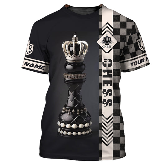 Unisex Shirt, Custom Name Chess T-Shirt, Chess Player Club Clothing, Checkmate Shirt