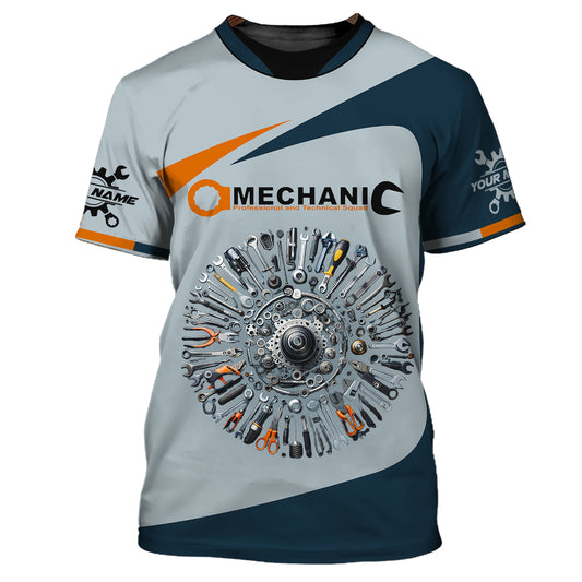 Unisex-Shirt, individuelles Namens-Mechaniker-Shirt, Mechaniker-Uniformen, Arbeitskleidungs-Shirt, Shirt für Arbeiter