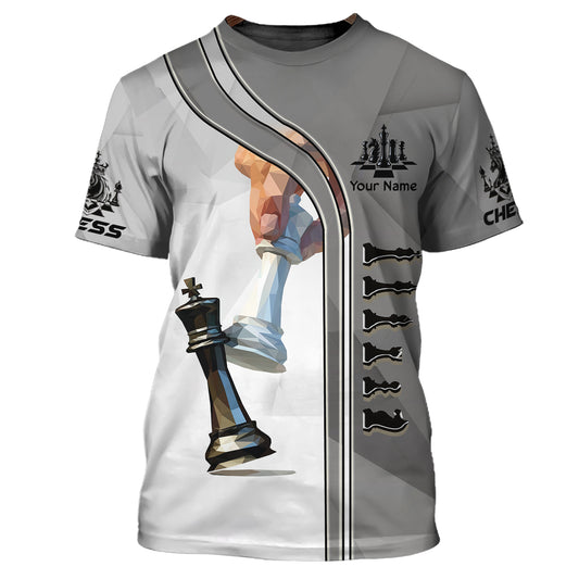 Unisex Shirt, Custom Name Chess T-Shirt, Chess Lover Shirt, Shirt for Chess Club