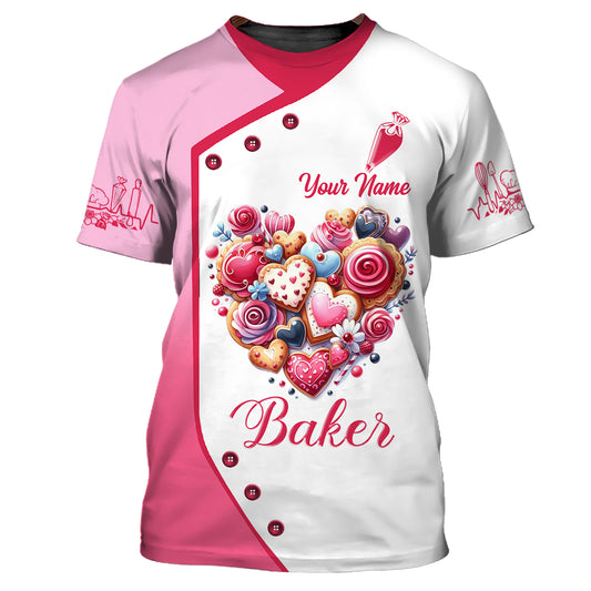 Unisex Shirt, Custom Name Bakery Shirt, Bakery Apparel, Bakery Chef Polo Long Sleeve, Bakery Shop T-Shirt