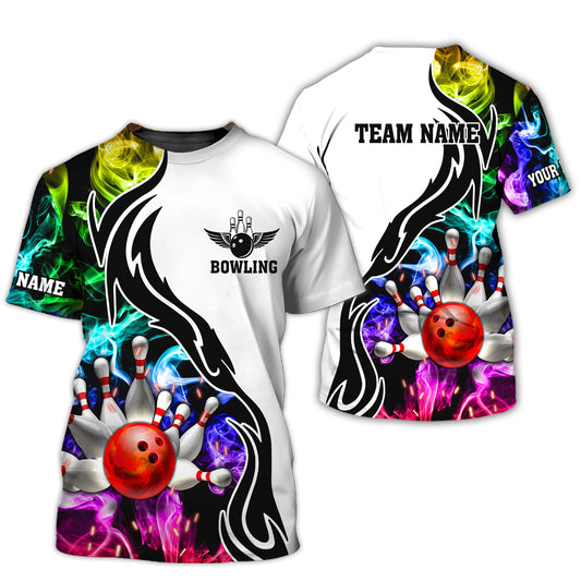 Unisex Shirt, Custom Name and Team Name Bowling Polo Shirt, Bowling Club Uniform, Bowling T-Shirt