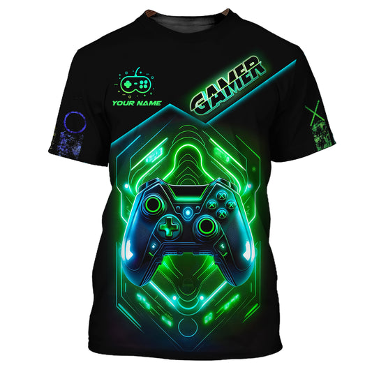 Unisex-Shirt, individuelles Namensshirt für Gamer, Gamer-T-Shirt, Geschenk für Spieleliebhaber