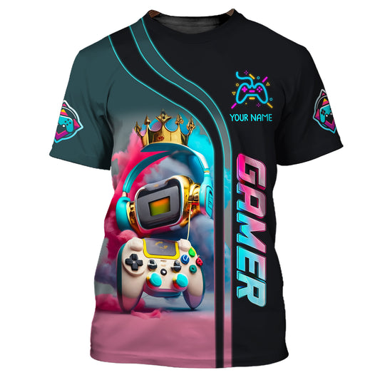 Unisex Shirt, Custom Name Hoodie for Gamers, Gamer T-shirt, Gift for Game Lover