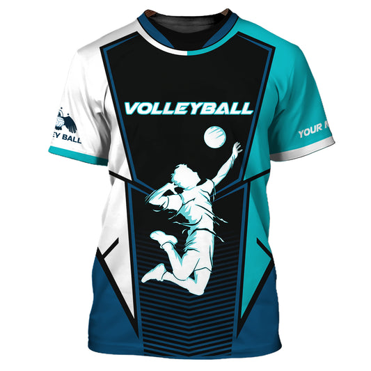 Herren-Shirt, individuelles Volleyball-Shirt, Volleyball-Team, T-Shirt für Volleyball-Verein, Geschenk für Volleyball-Spieler