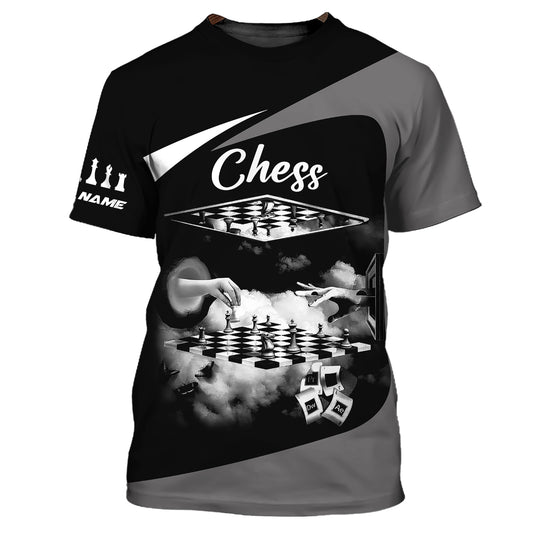 Unisex-Shirt, Schach-T-Shirt mit individuellem Namen, Schachspieler-Club, Schachmatt-Polo