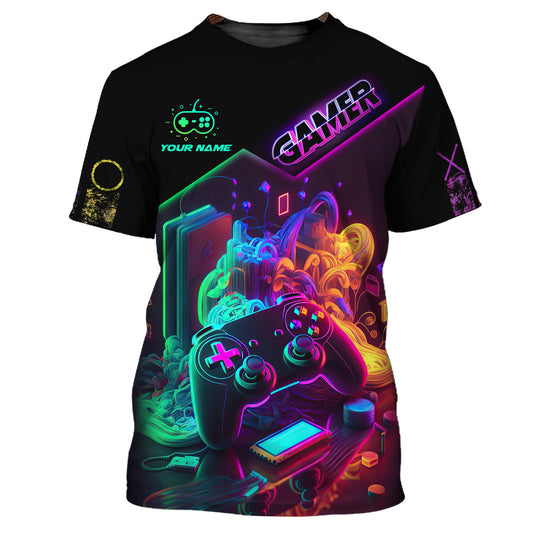 Unisex Shirt, Custom Name Shirt for Gamers, Gamer T-shirt, Gift for Game Lover