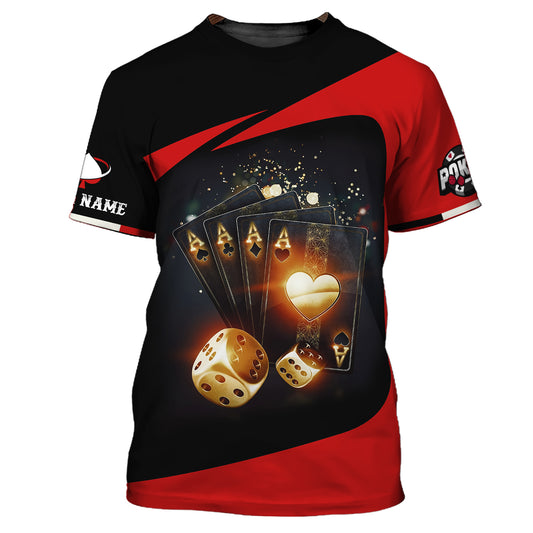 Unisex Shirt, Custom Name Poker T-Shirt, Casino Shirt, Poker Gift