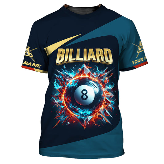 Man Shirt, Custom Billiards Shirt, Billiards T-shirt, Billiards Lover Gift, Shirt For Billiards Players