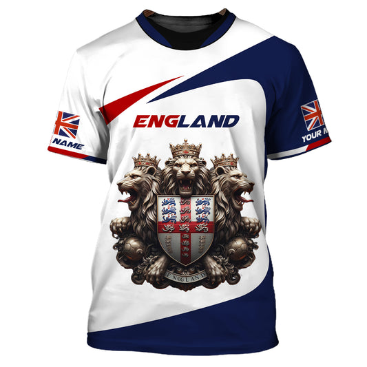 Unisex Shirt, Custom Name England T-Shirt, England Pride Shirt, England Gift