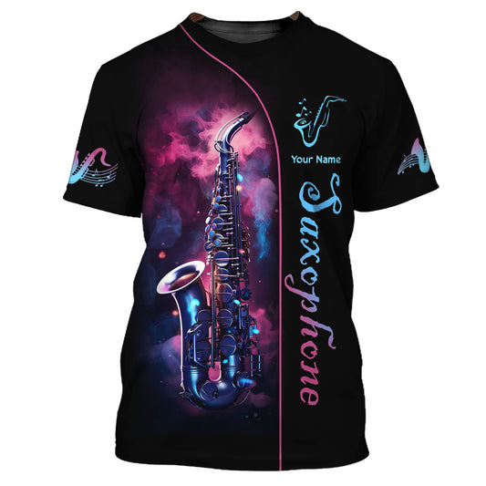 Unisex Shirt, Custom Name Saxophone T-Shirt, Sax Player Shirts, Saxophonist Gift