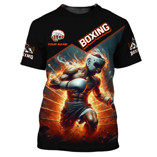 Man Shirt, Boxing Shirt, Custom Name T-Shirt, Boxing Man Shirt, Gift for Boxing Lover