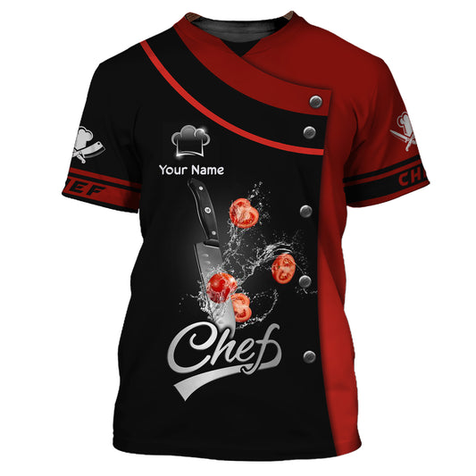 Unisex Shirt, Custom Name Shirt for Chef, Chef Apparel, Chefs Gift