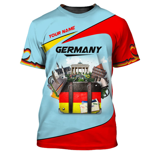 Unisex-Shirt, individuelles Namens-Deutschland-T-Shirt, deutsches Shirt, deutsches Liebesgeschenk
