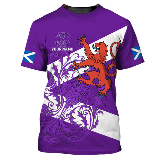 Unisex-Shirt, individuelles Namens-Schottland-Shirt, Schottland-Liebhaber-T-Shirt, schottisches Shirt