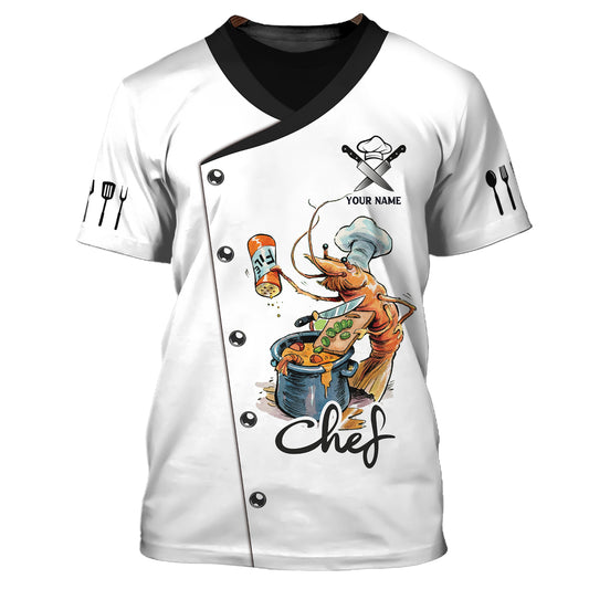 Unisex-Shirt, individuelles Namensshirt für Koch, Shirt für Köche, Koch-T-Shirt, Kochbekleidung