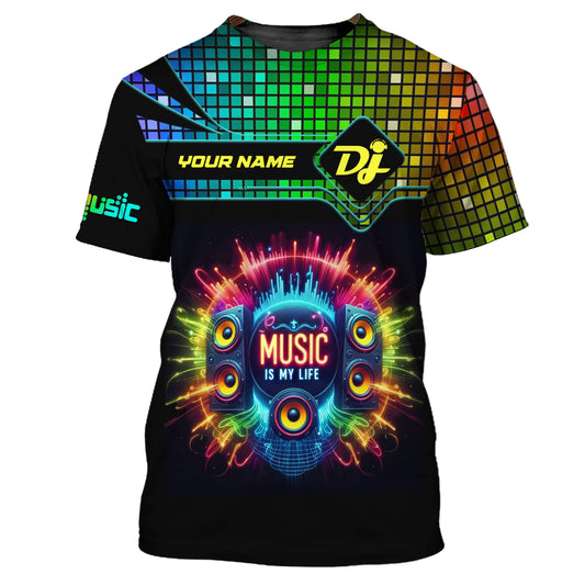 Unisex Shirt, Custom Name Disc Jockey Shirt, DJ Hoodie Shirt Polo Long Sleeve, Gift for DJ