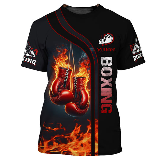 Man Shirt, Boxing Shirt, Custom Name T-Shirt, Boxing Man Shirt, Gift for Boxing Lover