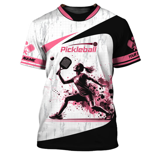 Woman Shirt, Custom Name Pickleball Shirt, T-Shirt for Pickleball Club, Gift for Pickleball Players