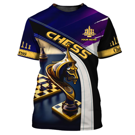 Unisex Shirt, Custom Name Chess T-Shirt, Chess Player Shirt, Chess Clothing