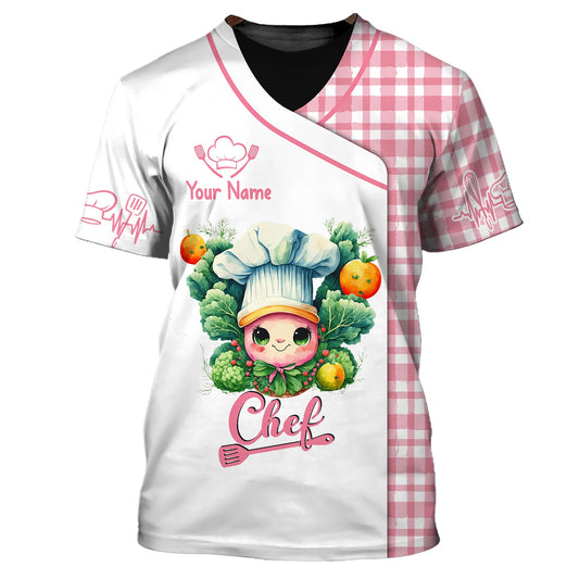 Unisex Shirt, Custom Name Chef Shirt, Chef Apparel, Chef Polo Long Sleeve, Cute Chef T-Shirt
