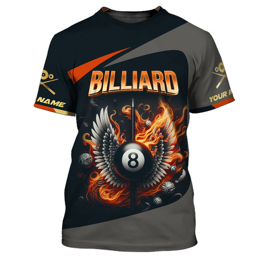 Man Shirt, Custom Billiards Shirt, Billiards T-shirt, Billiards Lover Gift, Shirt For Billiards Players