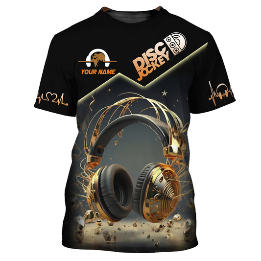 Unisex Shirt, Custom Name Disc Jockey Shirt, Gift for DJ, DJ Hoodie Shirt Polo Long Sleeve