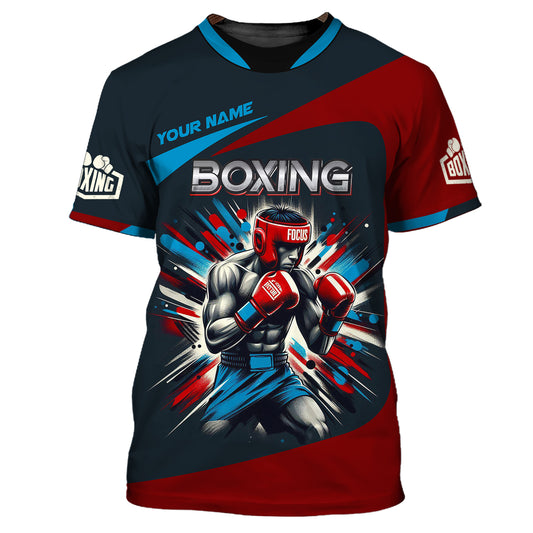 Man Shirt, Custom Name Boxing T-Shirt, Boxing Man Shirt, Gift for Boxing Lover